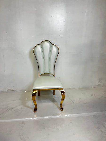 White and Gold Dining Room Chairs