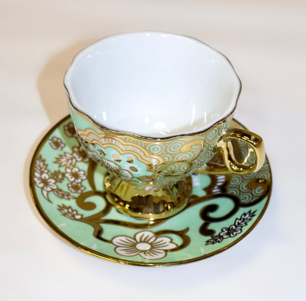 12pc Tea set Green MI-0000XG03