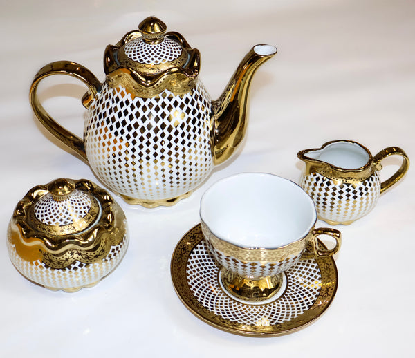 15pc Tea set Gold MI-0000T04