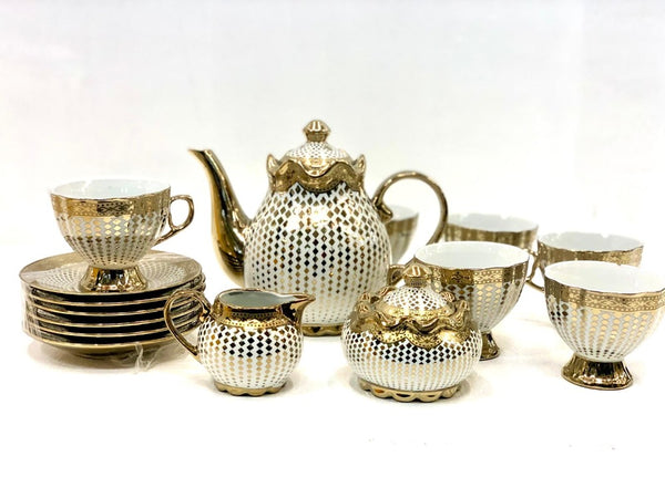 15pc Tea set Gold MI-0000T04