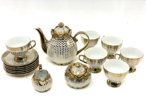 15pc Tea set Gold MI-0000T04