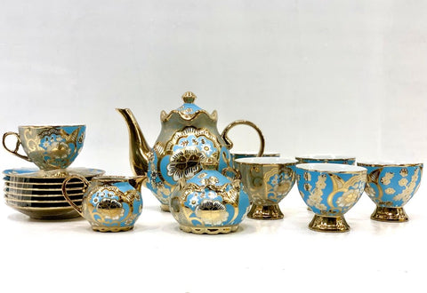 15pc Tea set Blue MI-0000T01