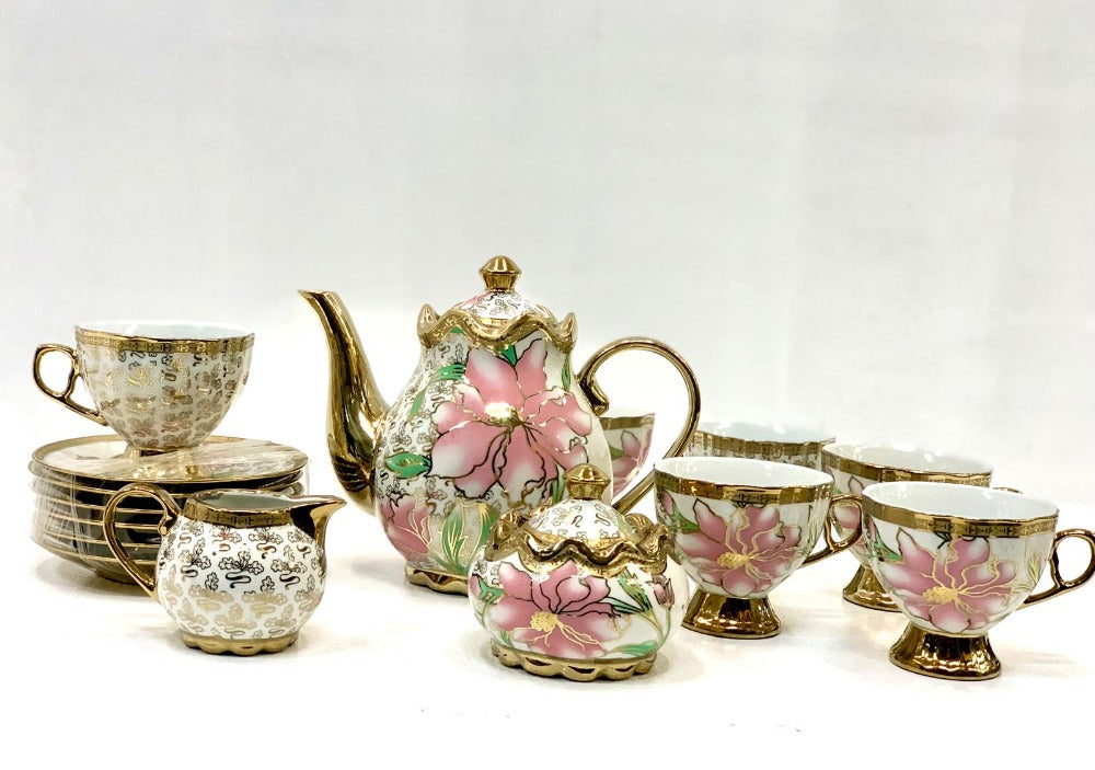 15pc Tea set Pink MI-0000T02