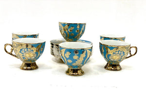 12pc Tea set Blue MI-0000XG01