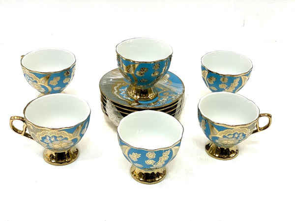 12pc Tea set Blue MI-0000XG01