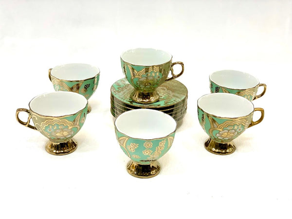 12pc Tea set Green MI-0000XG03