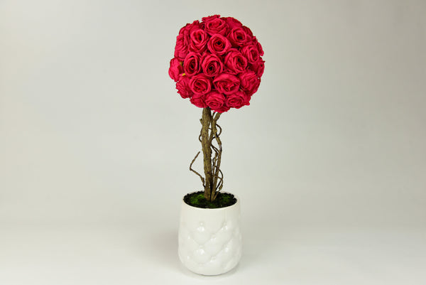 Roses with a White Pot