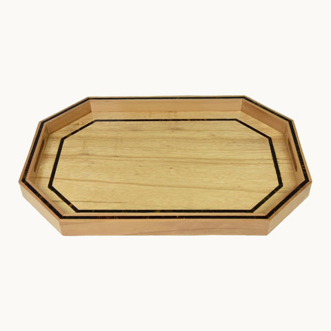 Large Hexagon Wooden Tray