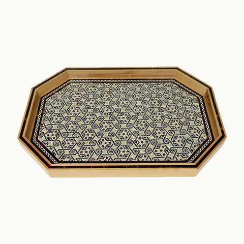 Large Mother of Pearl  Wooden Tray