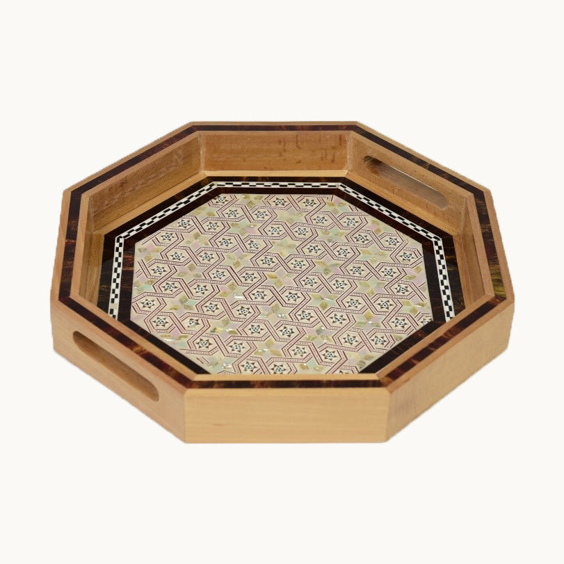Small Hexagon Wooden Tray
